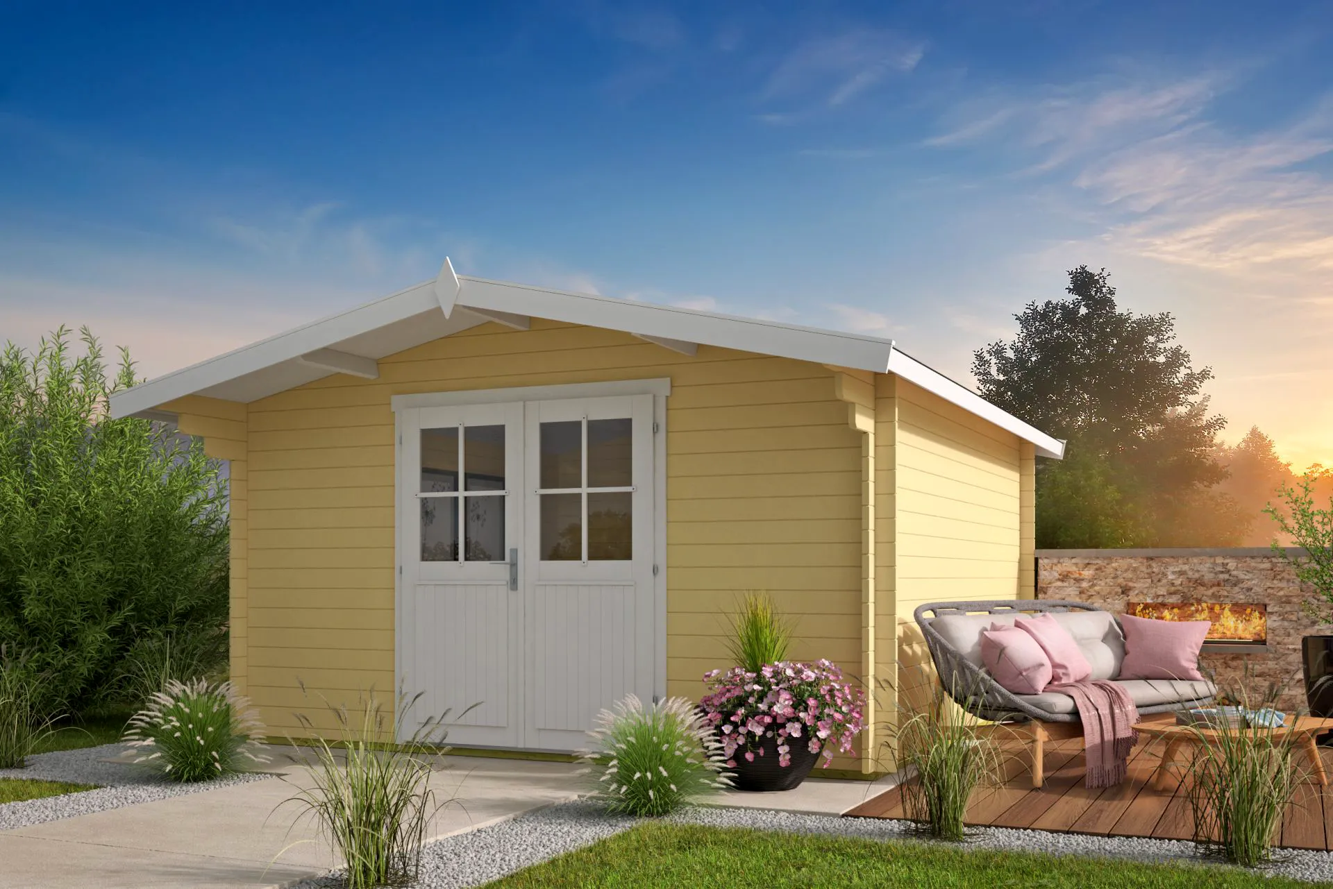 Tuinhuis Peutie geschilderd